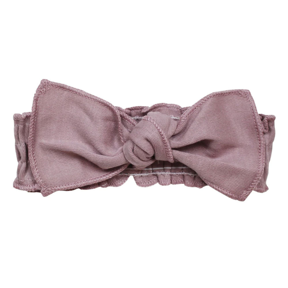 *L'ovedbaby Organic Smocked Tie Headband - Lavender