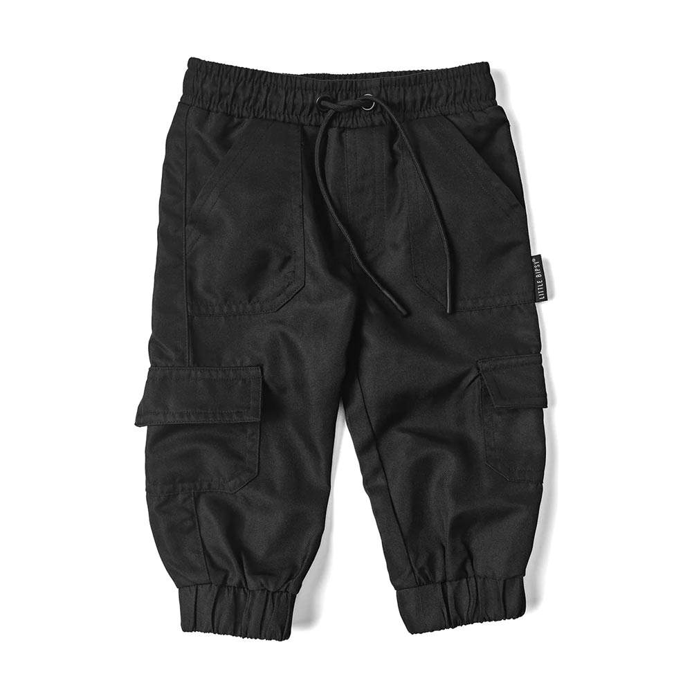 Little Bipsy Cargo Jogger - Black (Size 6-12m) *CLEARANCE*