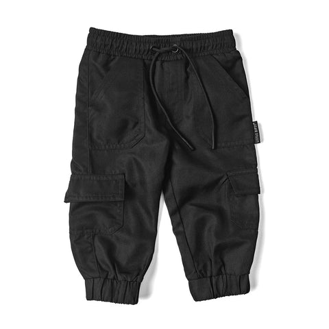 Little Bipsy Cargo Jogger - Black (Size 6-12m) *CLEARANCE*