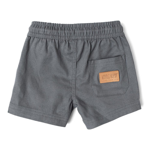 Little Bipsy Cotton Twill Short - Charcoal *CLEARANCE*