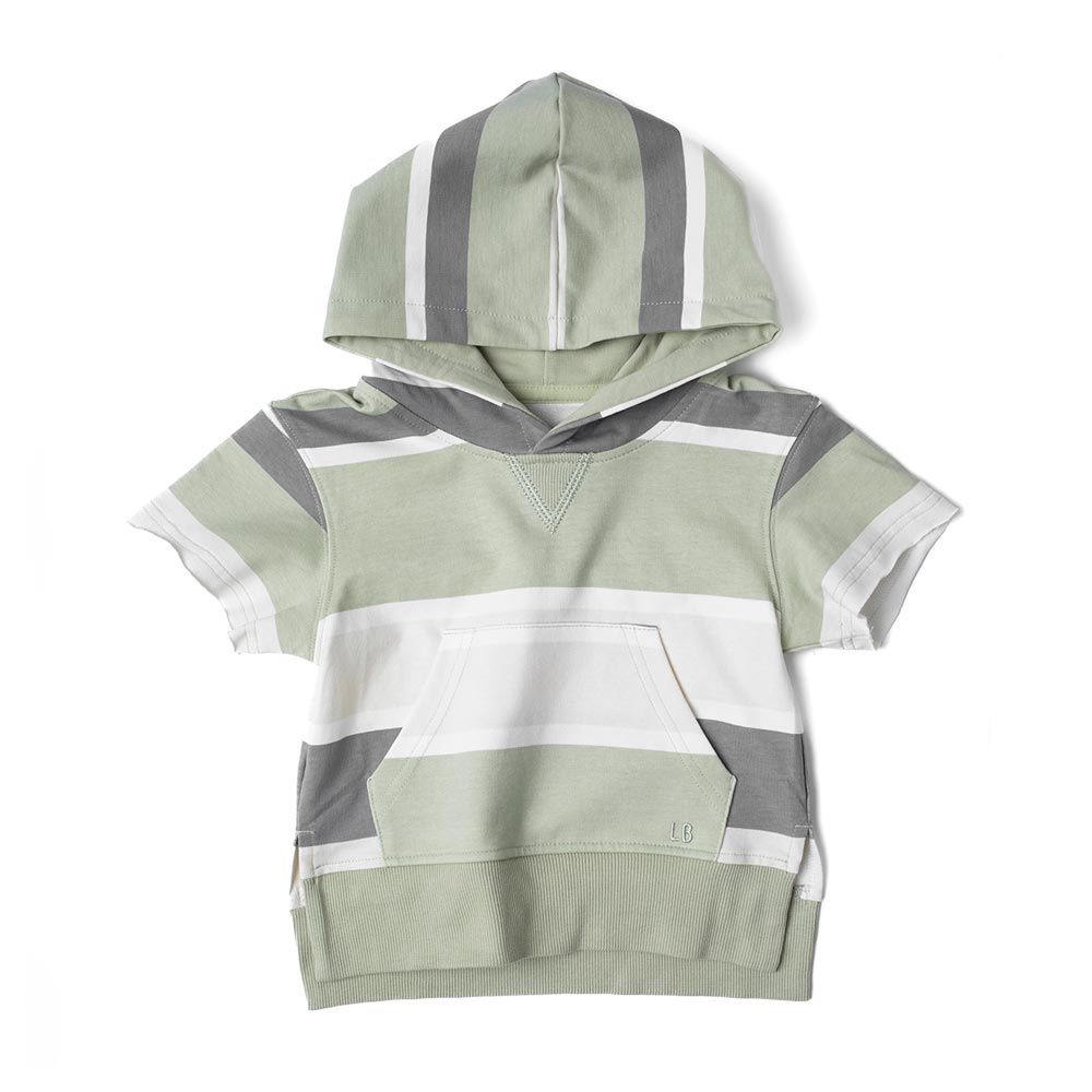 Little Bipsy Short Sleeve Hoodie - Baja Stripe (Size 8) *CLEARANCE*