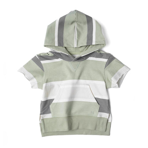 Little Bipsy Short Sleeve Hoodie - Baja Stripe (Size 8) *CLEARANCE*