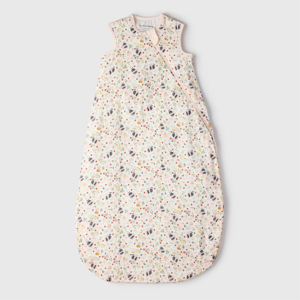 Loulou Lollipop Muslin Lightweight Sleep Bag 0.5 TOG - Bumble Bees