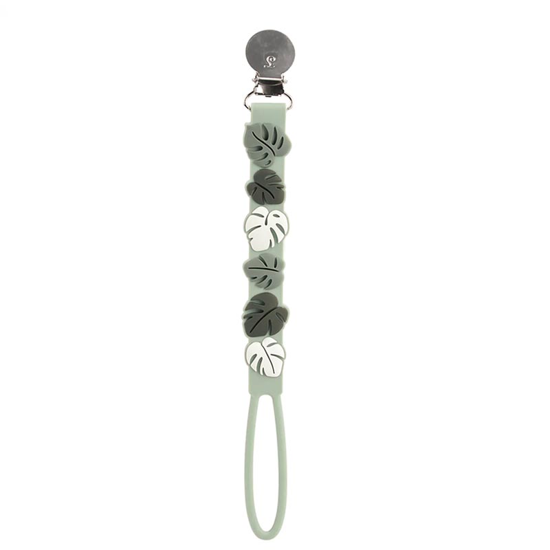 Monstera Loulou Lollipop Beadless Pacifier Clip at Lagoon Baby + Toy Shoppe
