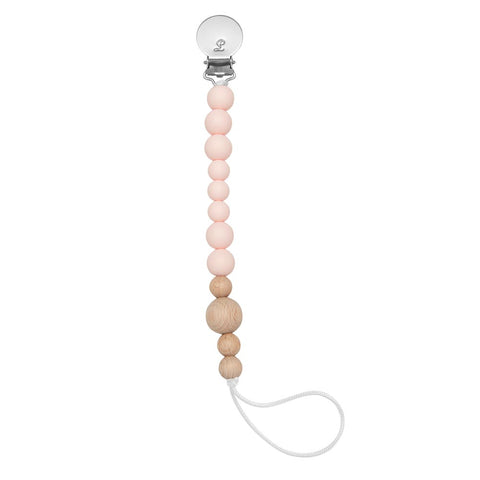 *Loulou Lollipop Colour Block Silicone & Wood Pacifier Clip