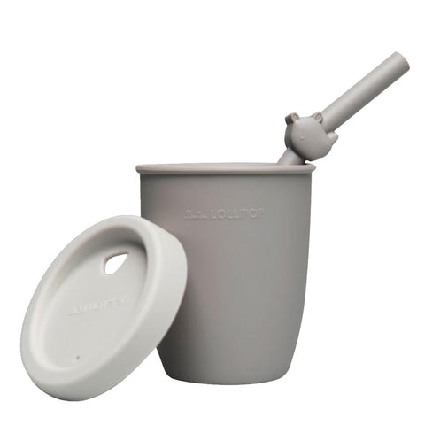 *Loulou Lollipop Born to Be Wild Kids Silicone Cup & Straw