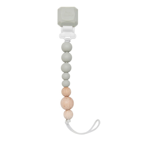 *Loulou Lollipop Gem Colour Pop Silicone & Wood Pacifier Clip