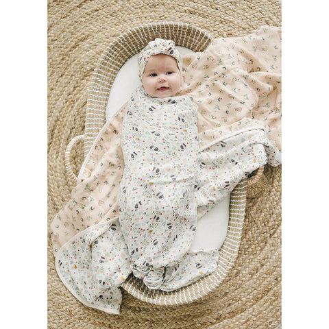 Loulou Lollipop Muslin Swaddle - Bumble Bees