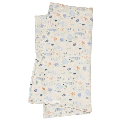 Loulou Lollipop Luxe Muslin Swaddle - Seashells