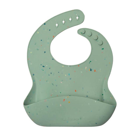 Confetti Seafoam Loulou Lollipop Silicone Bib - Lagoon Baby + Toy Shoppe in Maple Ridge, BC Canada