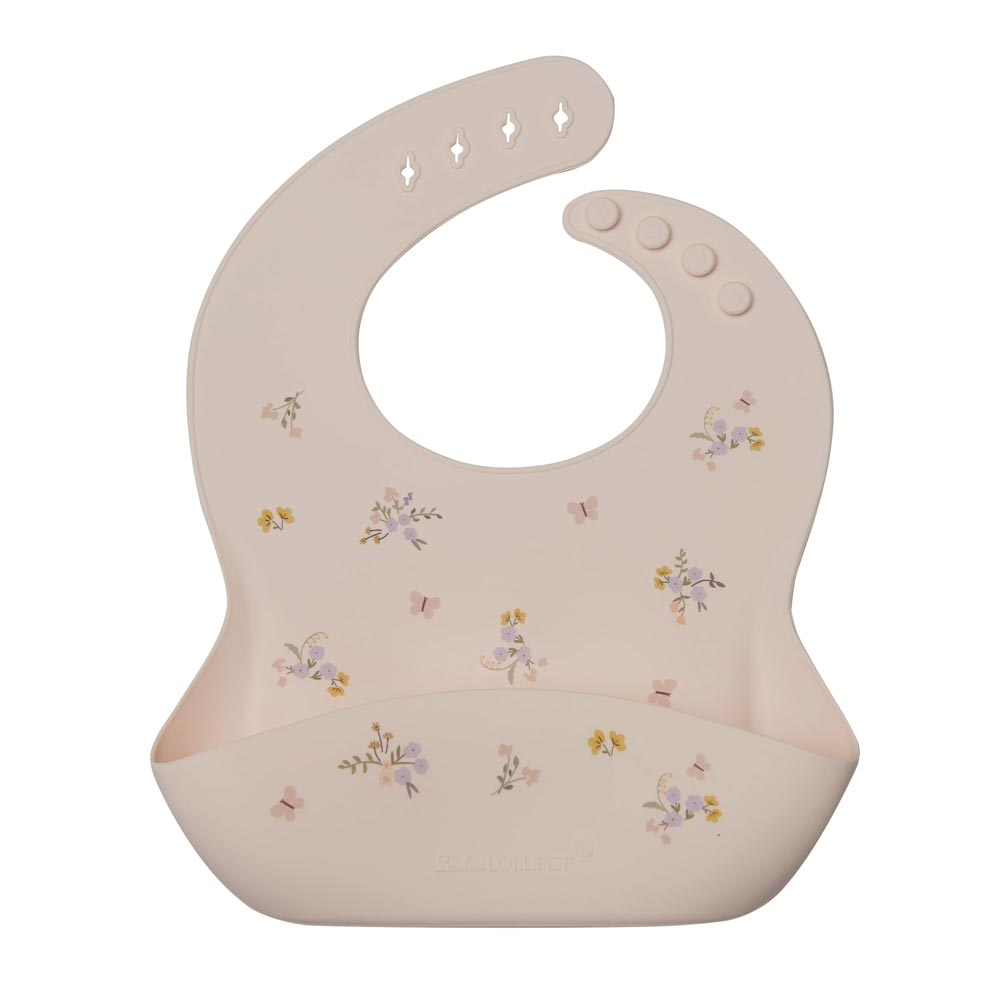 Ditsy Floral Loulou Lollipop Silicone Bib - Lagoon Baby + Toy Shoppe in Maple Ridge, BC Canada