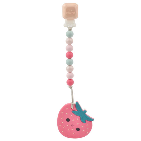 *Loulou Lollipop Strawberry Silicone Teether Set