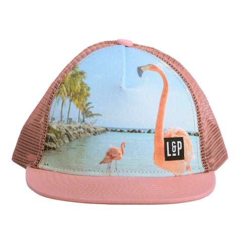 L&P Trucker Snapback Cap - Flamingo