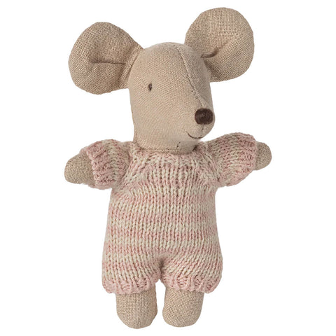 *Maileg Baby Mouse in Carrycot - Rose