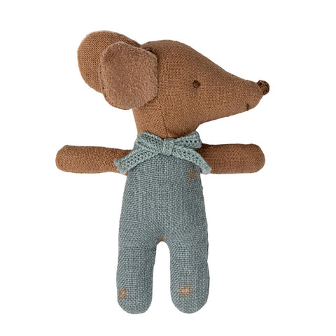 *Maileg Baby Mouse Sleepy/Wakey in Box - Blue Dots