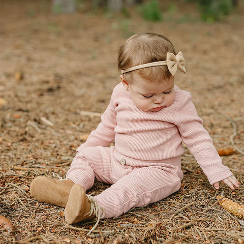 Mebie Baby Bodysuit Waffle Set - Pink