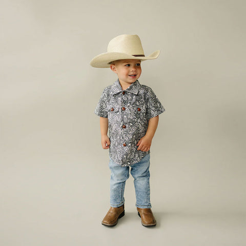 Mebie Baby Button Up Shirt - Paisley