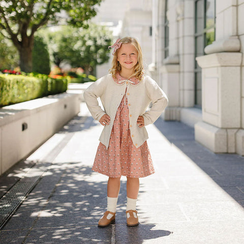 Mebie Baby Oatmeal Knit Button Down Cardigan