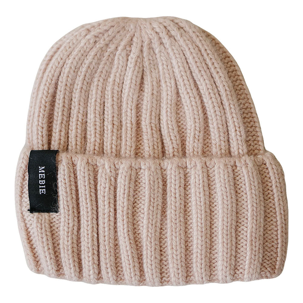 Mebie Baby Chunky Knit Beanie - Light Pink