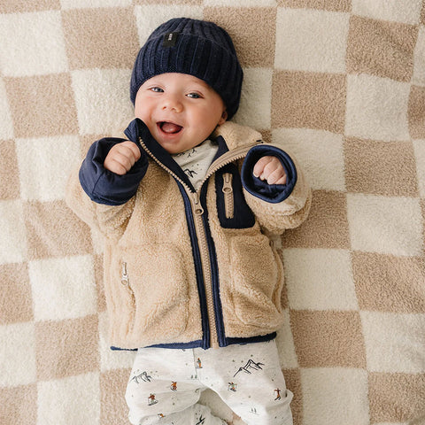 Mebie Baby Chunky Knit Beanie - Navy