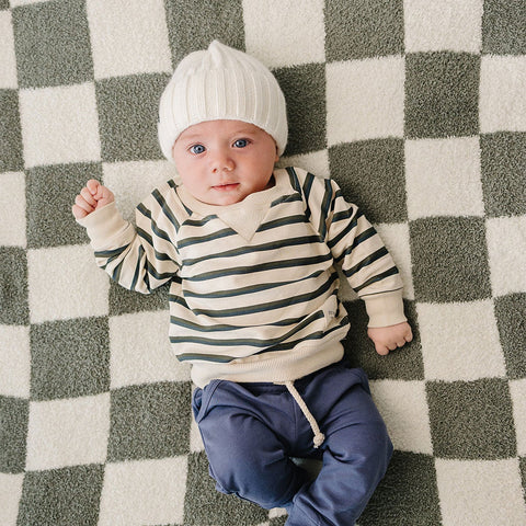 Mebie Baby Chunky Knit Beanie - White