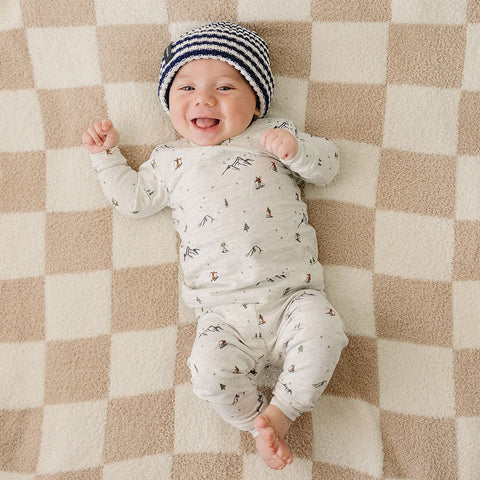 Mebie Baby Cozy Set - Ski Print