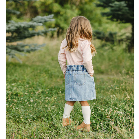 Mebie Baby Long Sleeve Pointelle Tee - Pink