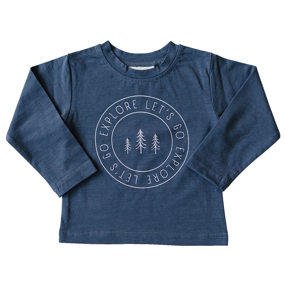 Mebie Baby Long Sleeve Cotton Tee - Explore