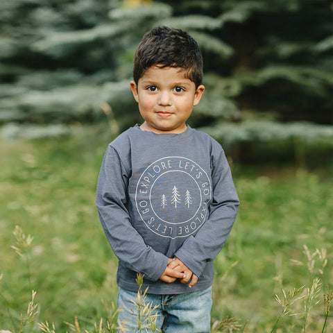 Mebie Baby Long Sleeve Cotton Tee - Explore
