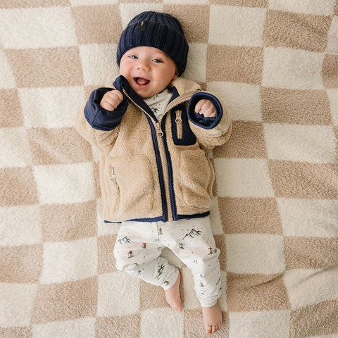Mebie Baby Sherpa Zip-Up Jacket
