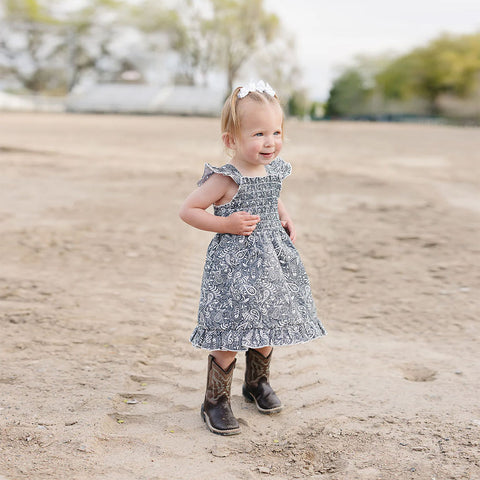 Mebie Baby Smocked Dress - Paisley