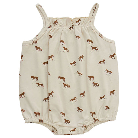 Mebie Baby Tank Bubble Romper - Horse