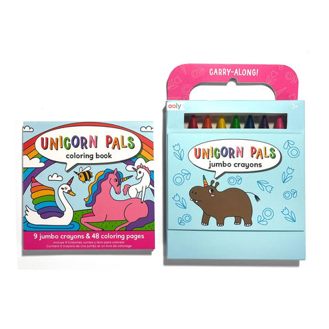*Ooly Carry Along Colouring Book Set - Unicorn Pals