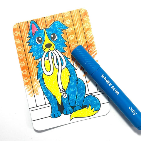 *Ooly Undercover Art Hidden Pattern Colouring Activity Art Cards - Dog Days