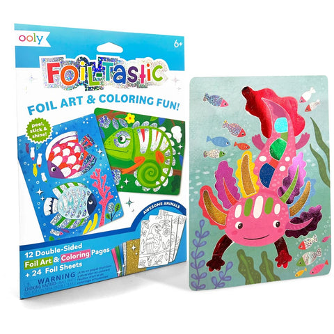 *Ooly Foil-tastic Foil Art & Colouring Set - Awesome Animals