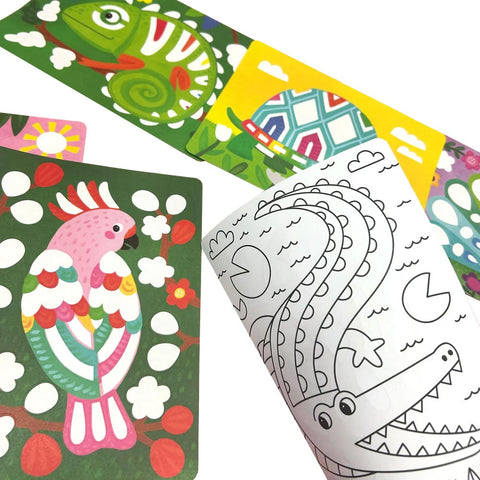 *Ooly Foil-tastic Foil Art & Colouring Set - Awesome Animals