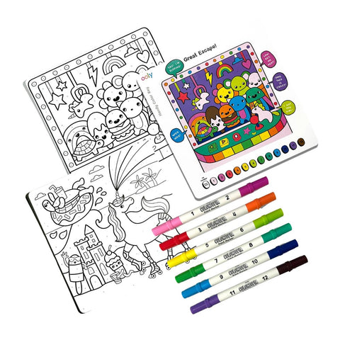 *Ooly Colortopia Color By Number Paint Marker Kit - Unicorn Funland