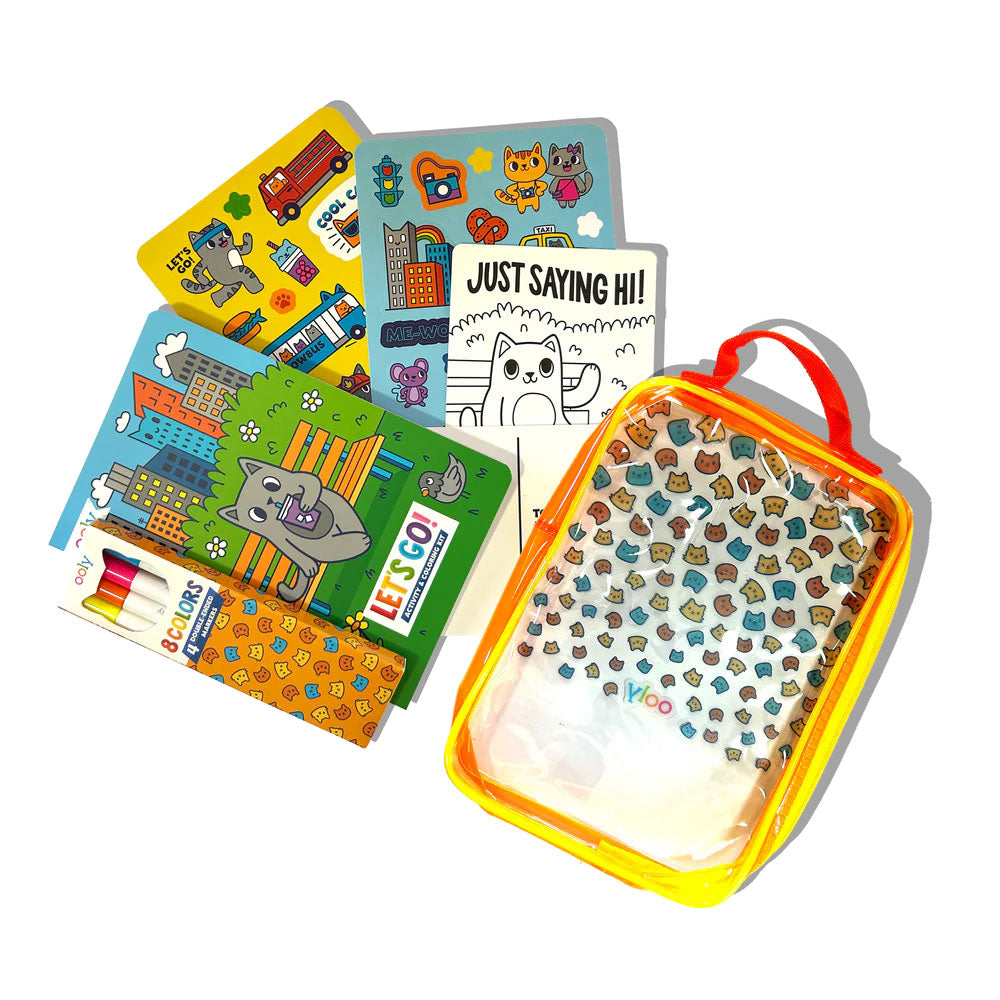 *Ooly Let's Go! Activity & Colouring Kit - Kitty In The City