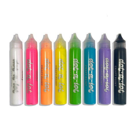 *Ooly Dot-a-Lot 3D Dimensional Craft Paint - Brights (8 Pack)