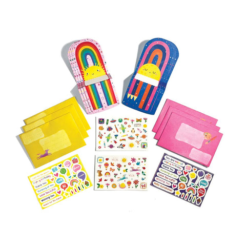 *Ooly Tiny Tadas Note Cards & Sticker Set - Hello Rainbows