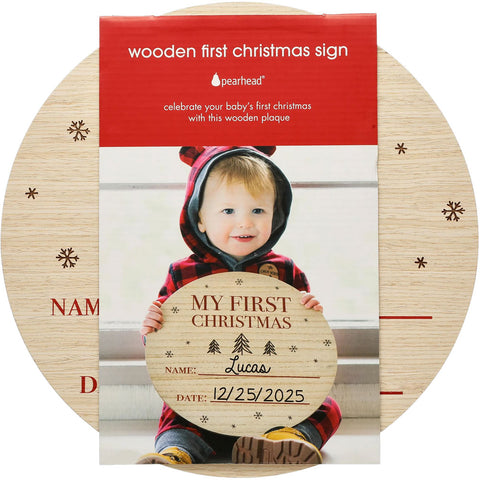 *Pearhead Wooden First Christmas Sign