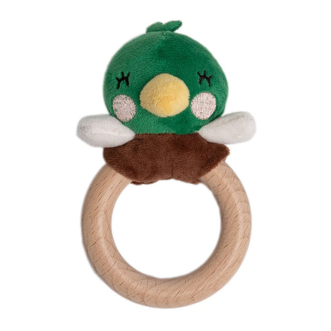 *Pearhead Wooden Teether - Mallard Duck