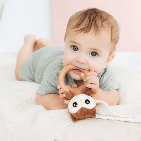 *Pearhead Wooden Teether - Owl
