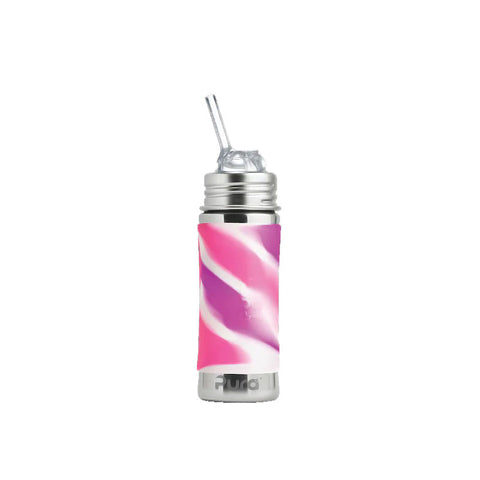 *Pura Kiki Stainless Steel STRAW Bottle with KIDDO Straw - 11 oz