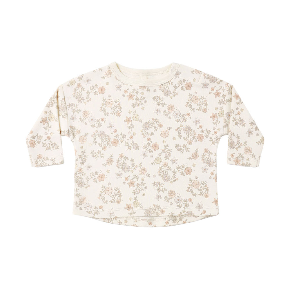 Quincy Mae Longsleeve Tee - Floral Vines