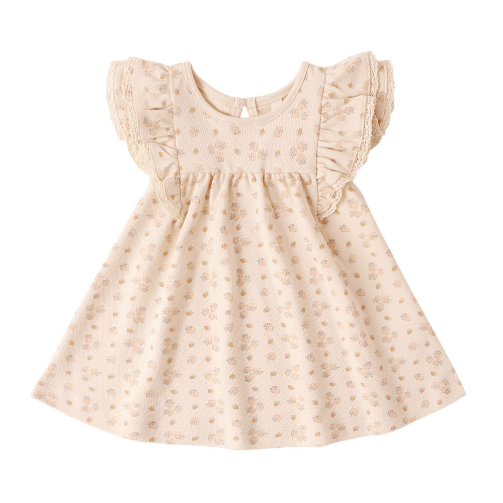 Quincy Mae Flutter Dress - Strawberries