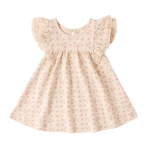 Quincy Mae Flutter Dress - Strawberries