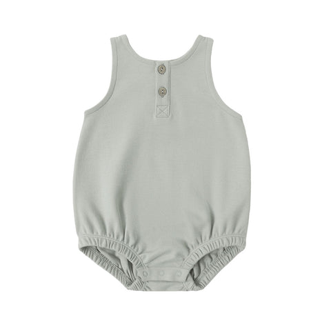 Quincy Mae Sleeveless Bubble Romper - Sage