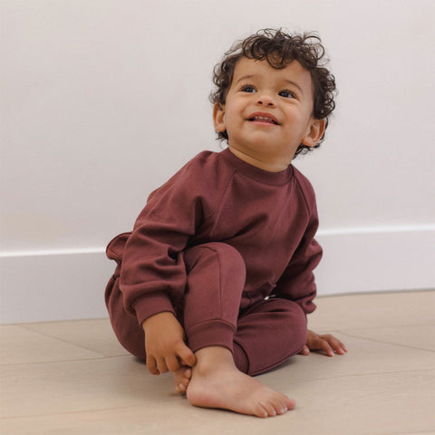 Quincy Mae Sweatpant - Black Cherry