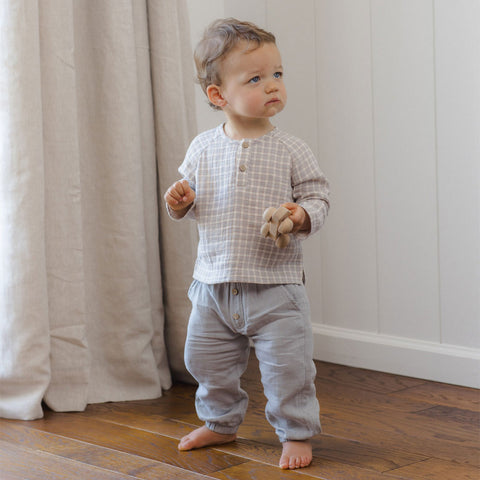 Quincy Mae Zion Shirt - Blue Gingham